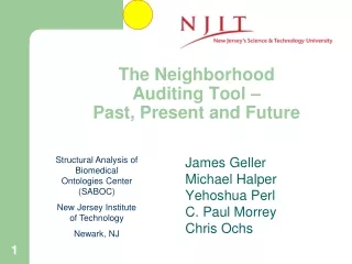 The Neighborhood Auditing Tool –  Past, Present and Future