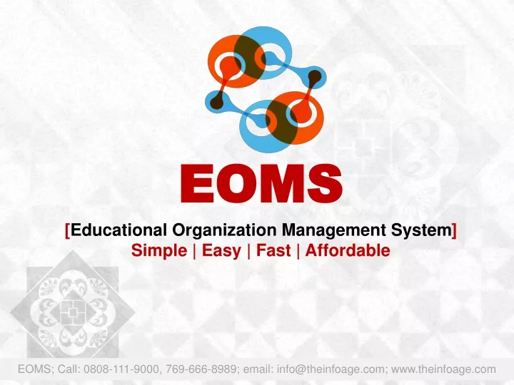 eoms educational organization management system simple easy fast affordable