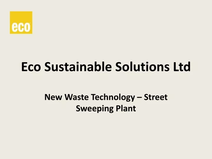 eco sustainable solutions ltd
