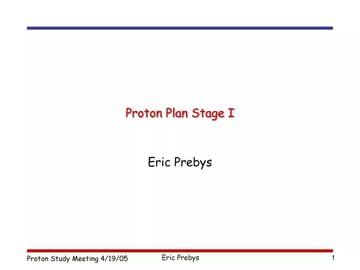 proton plan stage i