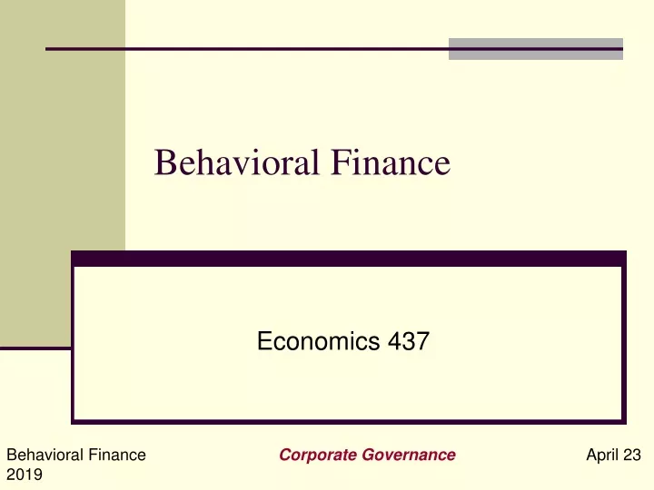 behavioral finance