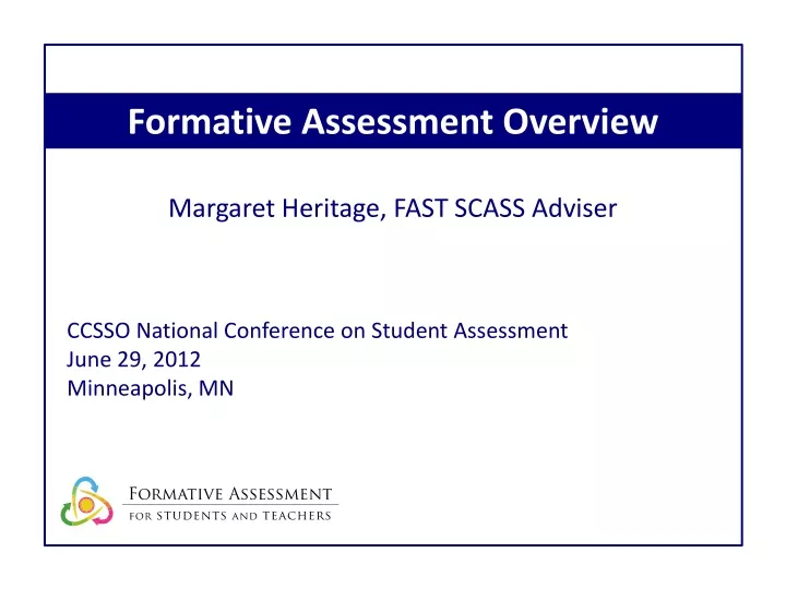 formative assessment overview