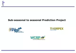 Sub-seasonal to seasonal Prediction Project