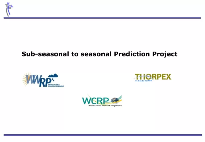 sub seasonal to seasonal prediction project