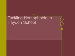 Tackling Homophobia in Haydon School