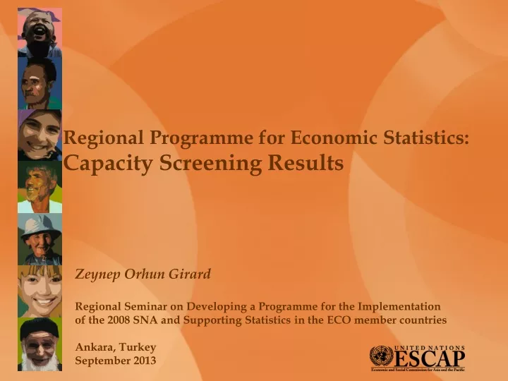 regional programme for economic statistics capacity screening results