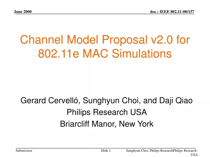 channel model proposal v2 0 for 802 11e mac simulations