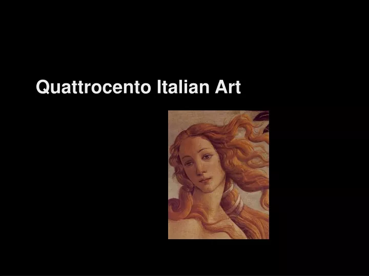 quattrocento italian art