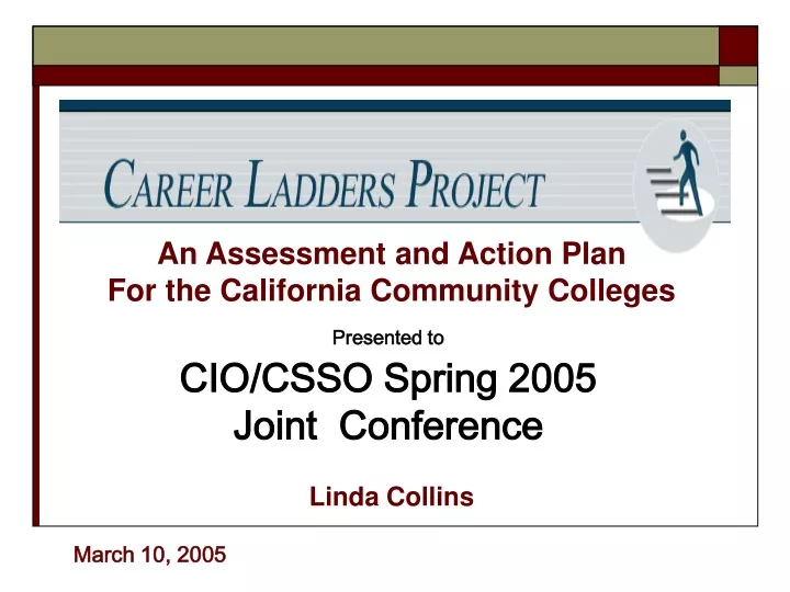 an assessment and action plan for the california community colleges linda collins