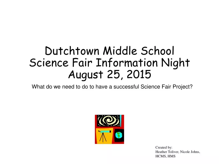 dutchtown middle school science fair information night august 25 2015