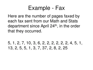 Example - Fax