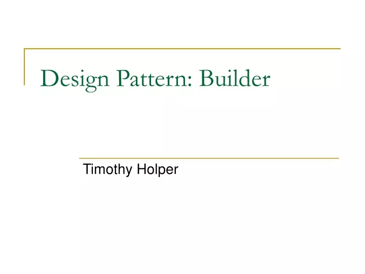 design pattern builder