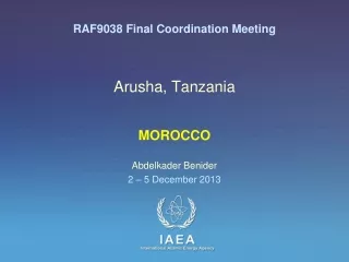 RAF9038 Final Coordination Meeting