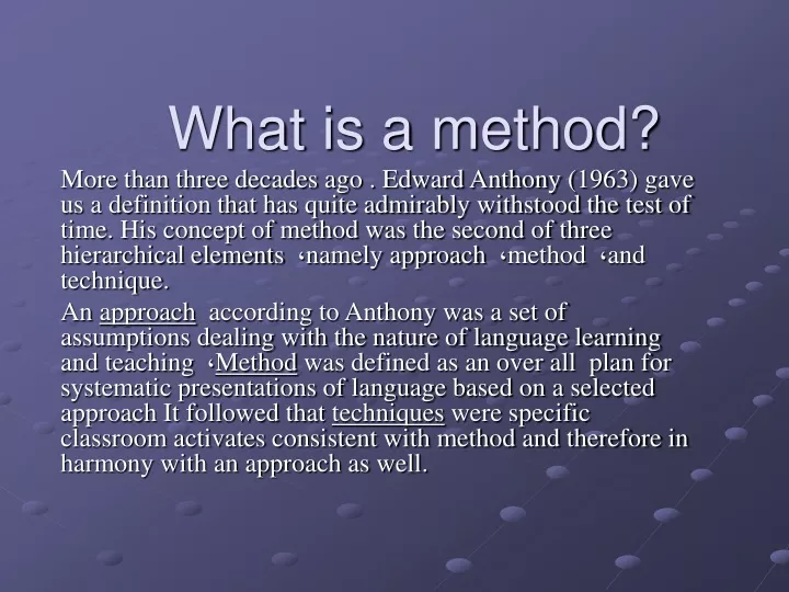 what is a method