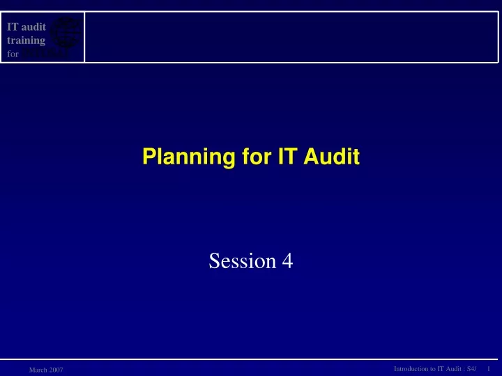 planning for it audit