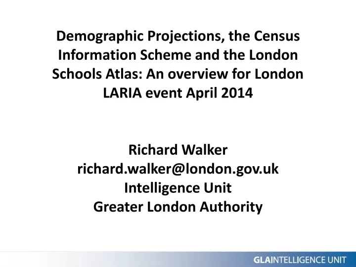 demographic projections the census information