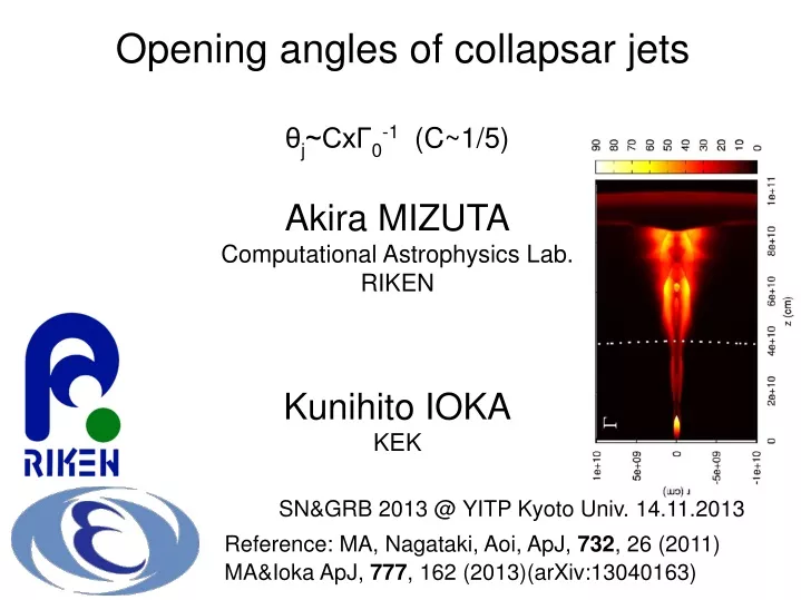 opening angles of collapsar jets j cx 0 1 c 1 5