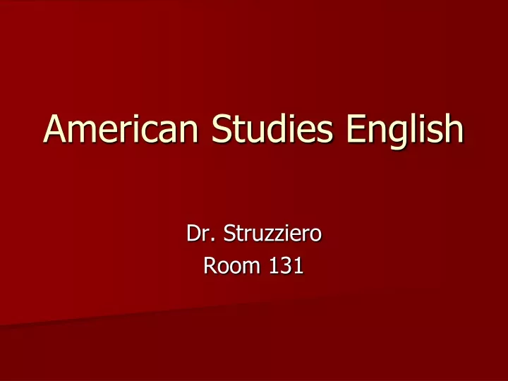american studies english