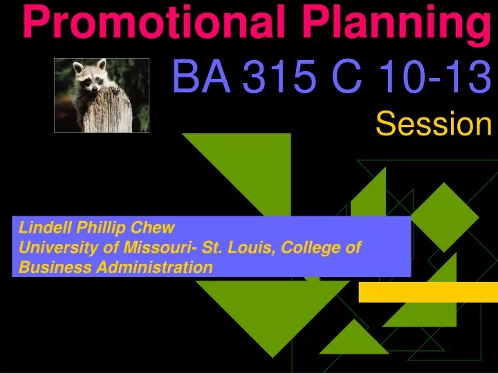 promotional planning ba 315 c 10 13 session
