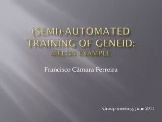 (SEMI)-Automated TRAINING OF GENEID: Melon EXAMPLE