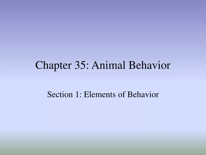 chapter 35 animal behavior