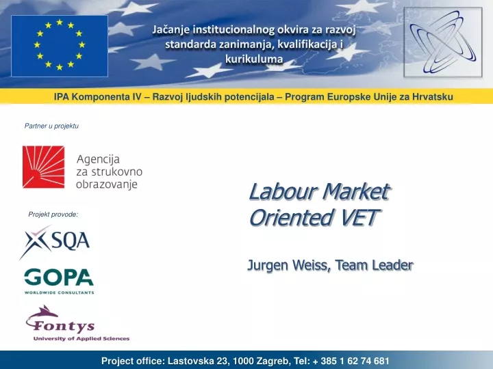 labour market oriented vet jurgen weiss team leader