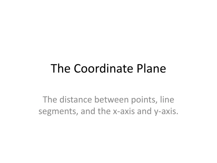 the coordinate plane