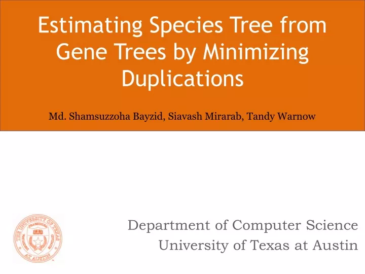 estimating species tree from gene trees