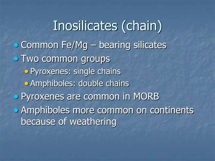 inosilicates chain