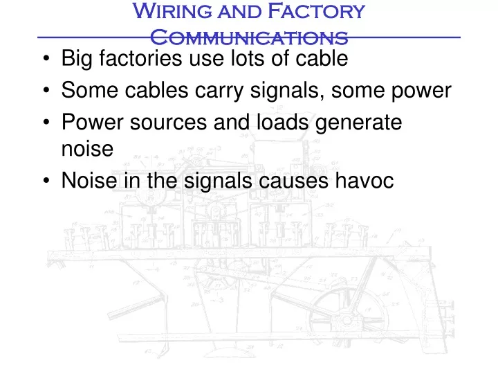 wiring and factory communications