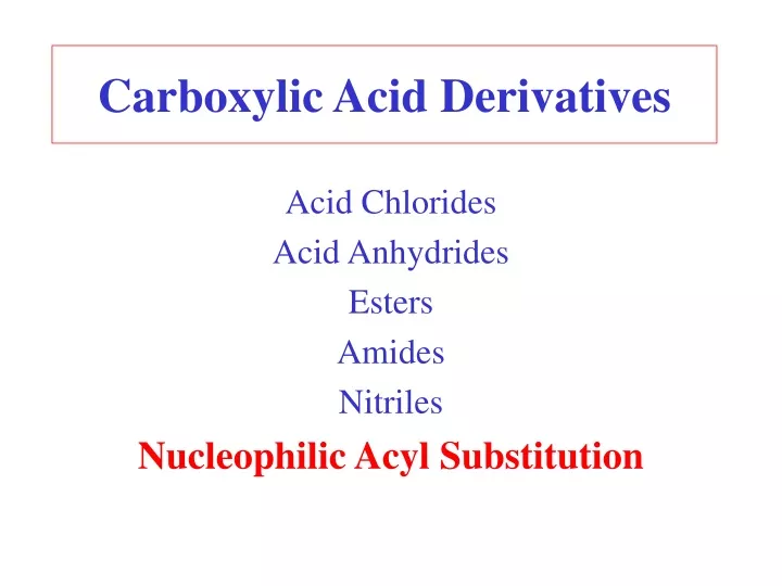 carboxylic acid derivatives