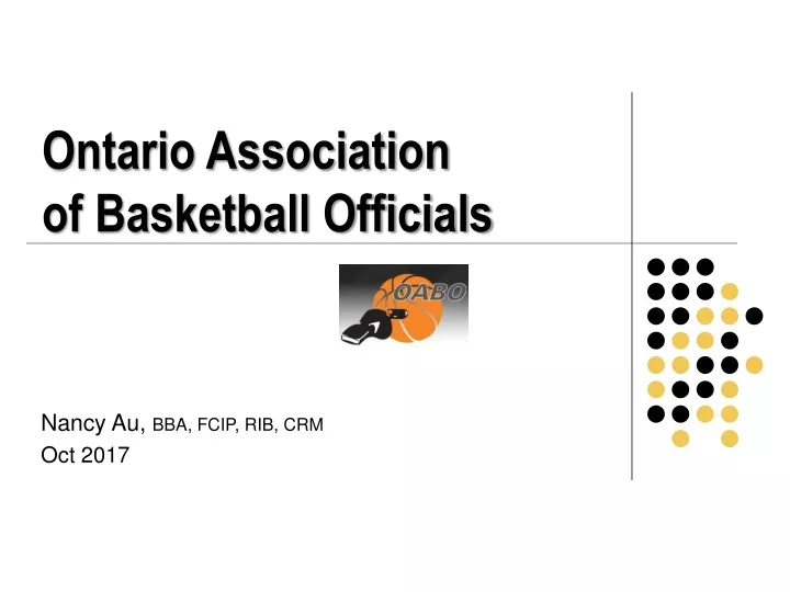 ontario association of basketball officials
