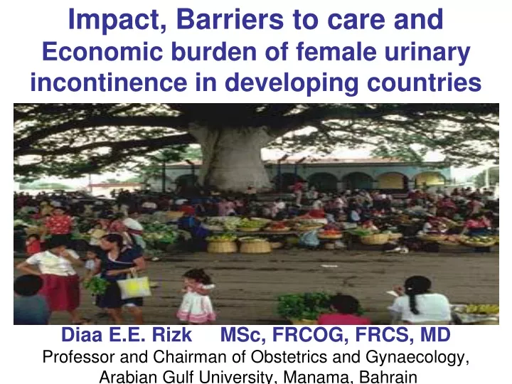impact barriers to care and economic burden of female urinary incontinence in developing countries