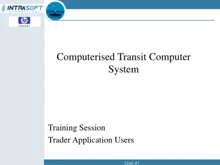 Computerised Transit Computer System