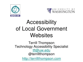 Accessibility  of Local Government Websites