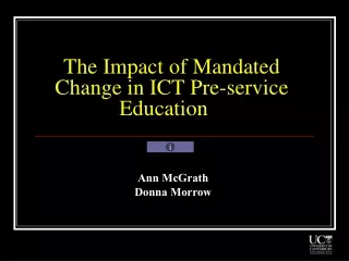 The Impact of Mandated Change in ICT Pre-service Education