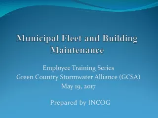 Municipal Fleet and Building Maintenance