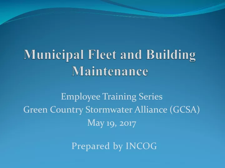 municipal fleet and building maintenance