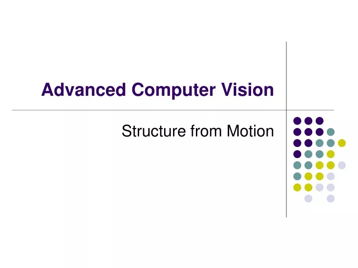 advanced computer vision