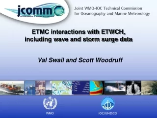 ETMC interactions with ETWCH,  including wave and storm surge data