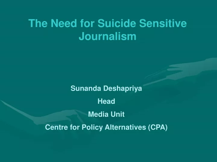 the need for suicide sensitive journalism
