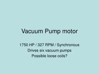 Vacuum Pump motor