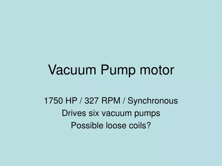 vacuum pump motor