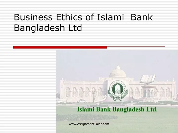 business ethics of islami bank bangladesh ltd