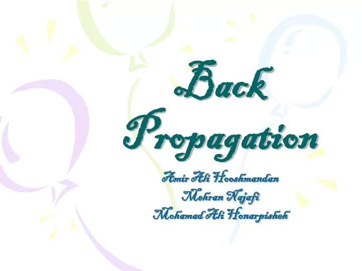 back propagation