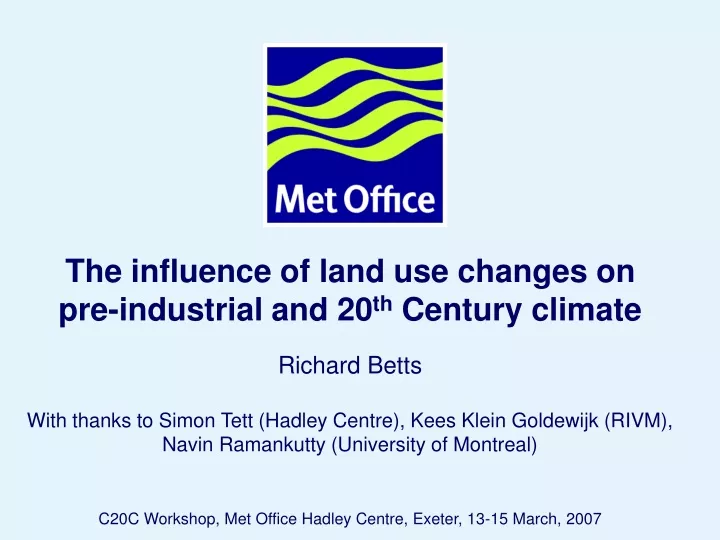 the influence of land use changes