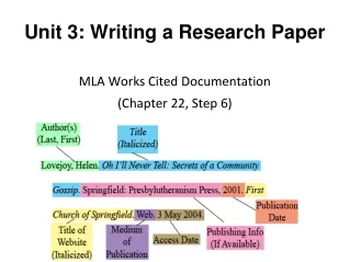 Unit 3: Writing a Research Paper