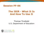 ISIR in Student Financial Aid Process - slide 1
