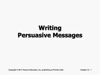 Writing  Persuasive Messages