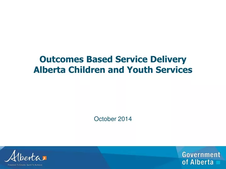 outcomes based service delivery alberta children and youth services